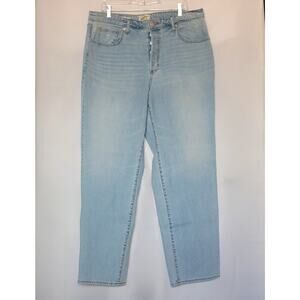 Womens Universal Thread High Rise 90s Straight Light Wash Denim Jeans Sz: 17R